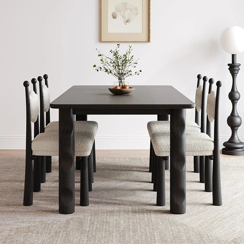 Stylish Ash Wood Dining Table with Unique Design – Perfect for Modern Interiors hmr-4781