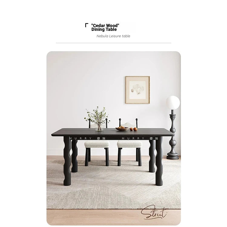Stylish Ash Wood Dining Table with Unique Design – Perfect for Modern Interiors hmr-4781