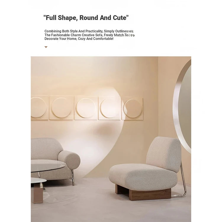 Comfortable Ash Wood and Stainless Steel Lounge Chair with Cotton-Linen Upholstery - Modern Design for Stylish Living Spaces hmr-4782