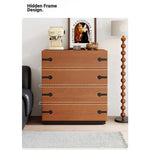 Stylish Ash Wood Cabinet with Sleek Design - 4 Drawer Dresser for Modern Living Spaces hmr-4783