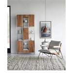 Stylish Oak and Cotton-Linen Accent Chair for Modern Living Spaces hmr-4785