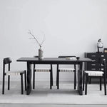 Stylish Ash Wood Dining Table - Modern Design for Elegant Home Interiors hmr-4789