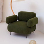 Stylish Stainless Steel Accent Chair with Plush Upholstery for Modern Living Spaces hmr-4791