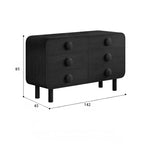 Contemporary Ash Wood Cabinet with Round Knobs - Stylish Storage Solution for Modern Interiors hmr-4806