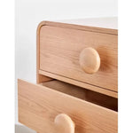 Contemporary Ash Wood Cabinet with Round Knobs - Stylish Storage Solution for Modern Interiors hmr-4806