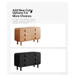 Contemporary Ash Wood Cabinet with Round Knobs - Stylish Storage Solution for Modern Interiors hmr-4806