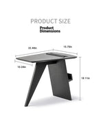 Sleek Oak Storage Rack with Stylish Book Holder - Modern Furniture for Home or Office hmr-4809