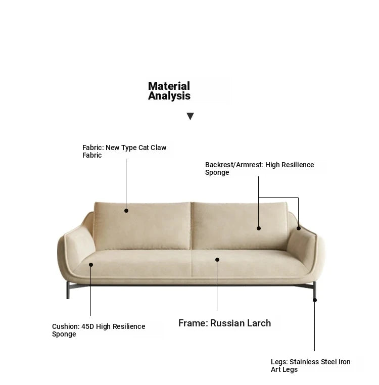 Stylish Techno Fabric Sofa with Pine Stainless Frame - Modern Comfort for Your Living Space hmr-4810