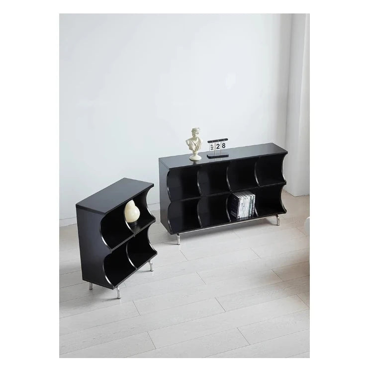 Modern Ash Wood & Stainless Steel Storage Rack - Stylish Organizing Solution for Home & Office hmr-4811