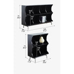 Modern Ash Wood & Stainless Steel Storage Rack - Stylish Organizing Solution for Home & Office hmr-4811