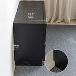 Modern Ash Wood Cabinet with Textured 3D Design - Stylish Storage Solution hms-4052