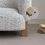 Elegant Chenille Pine Lounge Chair - Modern Comfort and Style for Your Space hms-4056