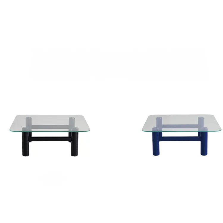 Stylish Tempered Glass & Ash Wood Coffee Table - Modern Rectangular Design for Living Room Décor hms-4057