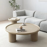 Modern Round Coffee Table with Sleek Ceramic Sintered Stone Top – Perfect for Contemporary Living Rooms hms-4058