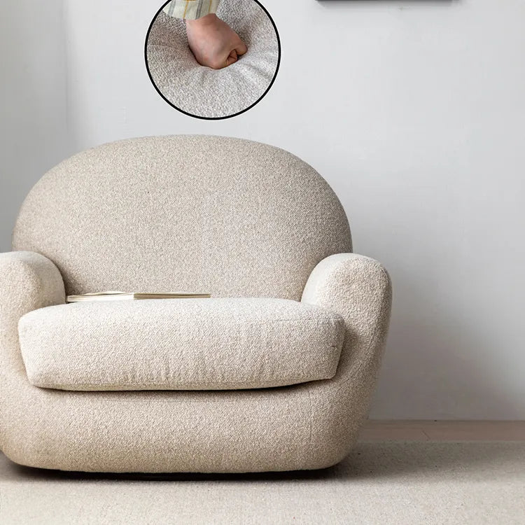 Luxury Solid Wood Armchair with Plush Upholstery - Perfect for Living Rooms hms-4064