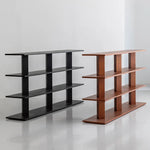Sleek Ash Wood Storage Rack - Multi-layer Board Shelving for Modern Spaces hms-4066