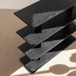 Sleek Ash Wood Storage Rack - Multi-layer Board Shelving for Modern Spaces hms-4066