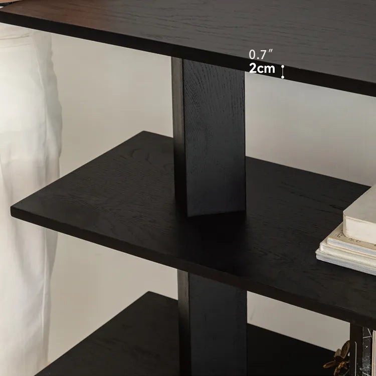 Sleek Ash Wood Storage Rack - Multi-layer Board Shelving for Modern Spaces hms-4066
