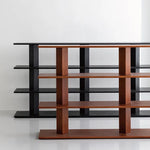 Sleek Ash Wood Storage Rack - Multi-layer Board Shelving for Modern Spaces hms-4066