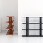 Sleek Ash Wood Storage Rack - Multi-layer Board Shelving for Modern Spaces hms-4066