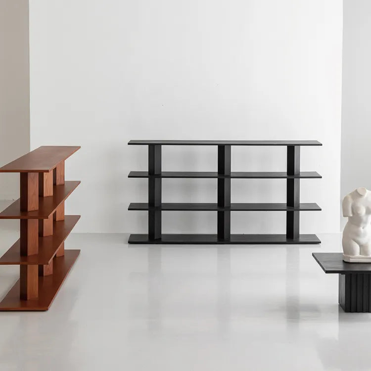 Sleek Ash Wood Storage Rack - Multi-layer Board Shelving for Modern Spaces hms-4066