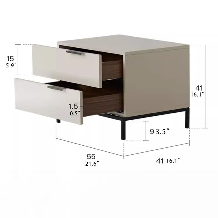 Modern Minimalist Bedside Cabinet - Sleek Design with Durable Material hms-4071