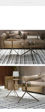 Stylish Stainless Steel Coffee Table - Modern Design with Elegant Finish for Living Room Decor hmsf-4665