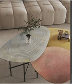 Stylish Sintered Stone Stainless Coffee Table Set – Modern Design with Artful Touch for Living Room Decor hmsf-4667