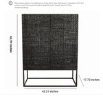Stylish Ash Wood and Acrylic Cabinet with Unique Textured Design - Modern Storage Solution hmsf-4669
