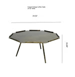 Stylish Octagonal Coffee Table Set - Modern Metal Accent Tables for Living Room Decor hmsf-4679
