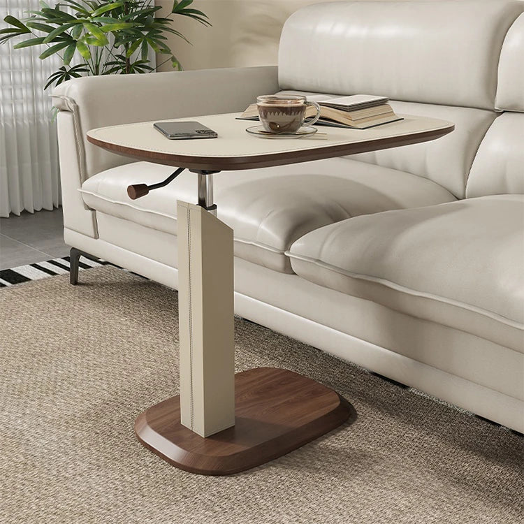 Adjustable Modern Tea Table with Multi-layer Board & Synthetic Leather Design for Living Room Comfort hmx-5091