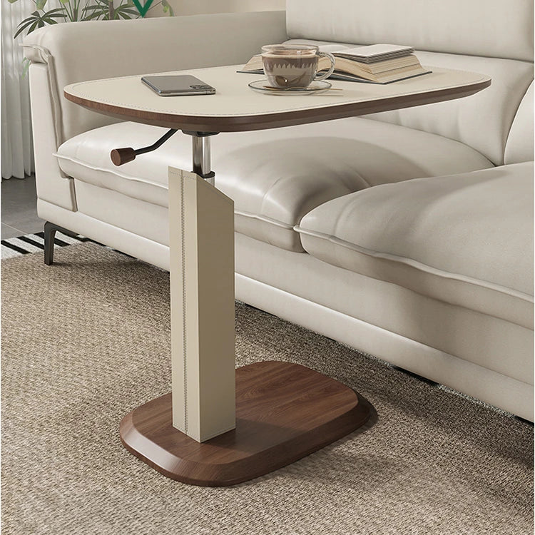 Adjustable Modern Tea Table with Multi-layer Board & Synthetic Leather Design for Living Room Comfort hmx-5091