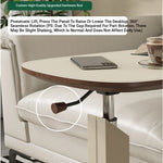 Adjustable Modern Tea Table with Multi-layer Board & Synthetic Leather Design for Living Room Comfort hmx-5091