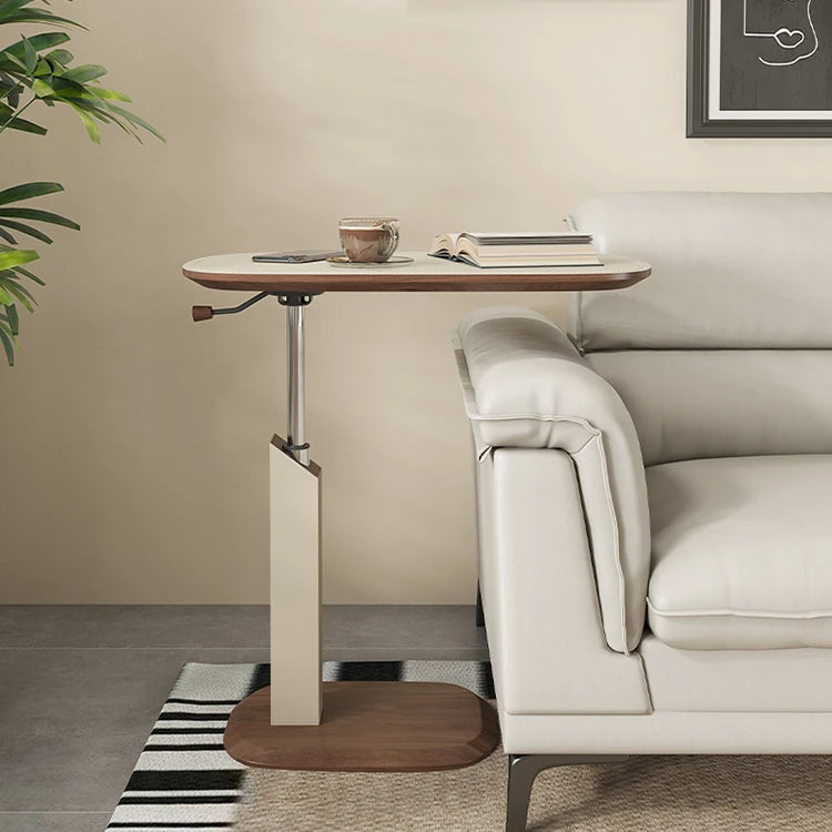 Adjustable Modern Tea Table with Multi-layer Board & Synthetic Leather Design for Living Room Comfort hmx-5091