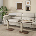 Adjustable Modern Tea Table with Multi-layer Board & Synthetic Leather Design for Living Room Comfort hmx-5091