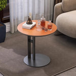 Stylish Synthetic Leather Coffee Table with Stainless Steel Base – Modern Accent for Living Room Decor hmx-5092