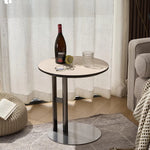 Stylish Synthetic Leather Coffee Table with Stainless Steel Base – Modern Accent for Living Room Decor hmx-5092
