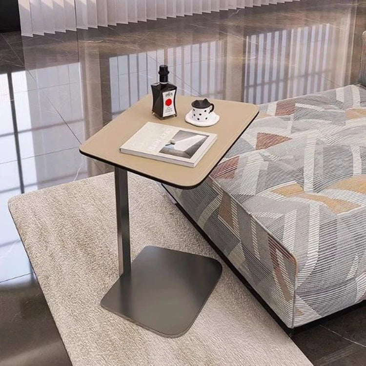 Sleek Modern Coffee Table with Synthetic Leather and Stainless Steel Frame - Perfect for Any Living Space hmx-5094