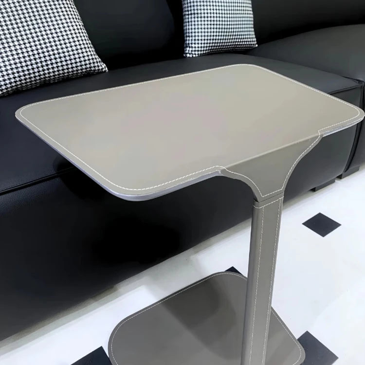 Sleek Modern Coffee Table with Synthetic Leather and Stainless Steel Frame - Perfect for Any Living Space hmx-5094