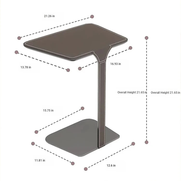 Sleek Modern Coffee Table with Synthetic Leather and Stainless Steel Frame - Perfect for Any Living Space hmx-5094