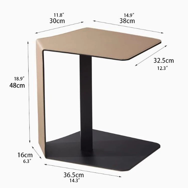 Stylish Modern Synthetic Leather Tea Table - Compact & Chic Side Table for Living Room or Bedroom hmx-5095