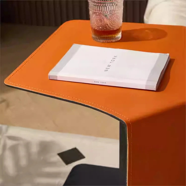 Stylish Modern Synthetic Leather Tea Table - Compact & Chic Side Table for Living Room or Bedroom hmx-5095