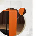 Stylish Modern Synthetic Leather Tea Table - Compact & Chic Side Table for Living Room or Bedroom hmx-5095