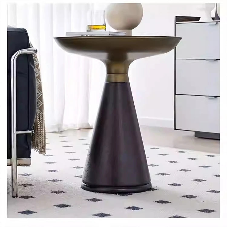 Modern Ash Wood Tea Table with Tempered Glass Top - Stylish Accent for Living Room & Office hmx-5096