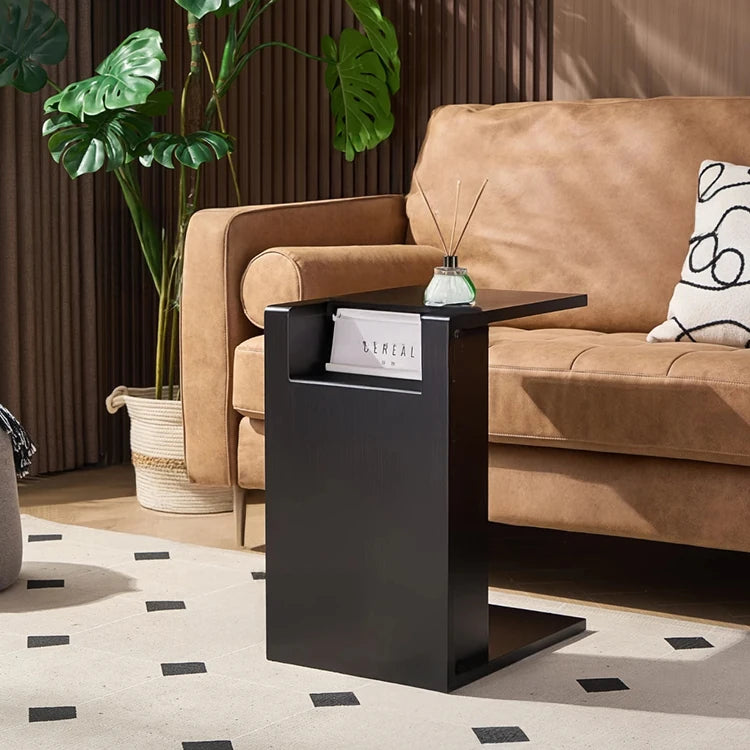 Stylish Ash Wood Tea Table with Magazine Storage - Modern Living Room Accent Furniture hmx-5097
