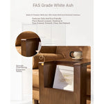 Stylish Ash Wood Tea Table with Magazine Storage - Modern Living Room Accent Furniture hmx-5097