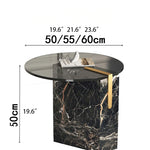 Elegant Marble and Tempered Glass Tea Table - Modern Luxury Home Accent hmx-5098