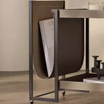 Stylish Stainless Synthetic Leather Tea Table with Modern Design and Two-Tier Storage - Perfect for Any Living Space! hmx-5099