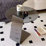 Modern Tempered Glass and Stainless Steel Tea Table - Sleek, Stylish Accent for Your Living Room hmx-5101