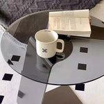 Modern Tempered Glass and Stainless Steel Tea Table - Sleek, Stylish Accent for Your Living Room hmx-5101